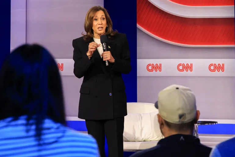 Kamala Harris Defends Open Border Policy at CNN Town Hall Despite Growing Concerns Over Migrant Crisis