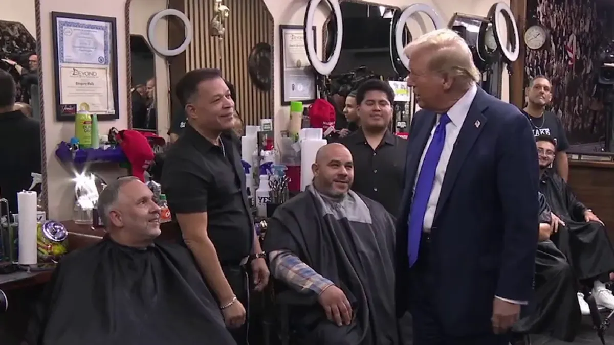 Trump Discusses Possible Elimination of Income Taxes During Bronx Barbershop Visit