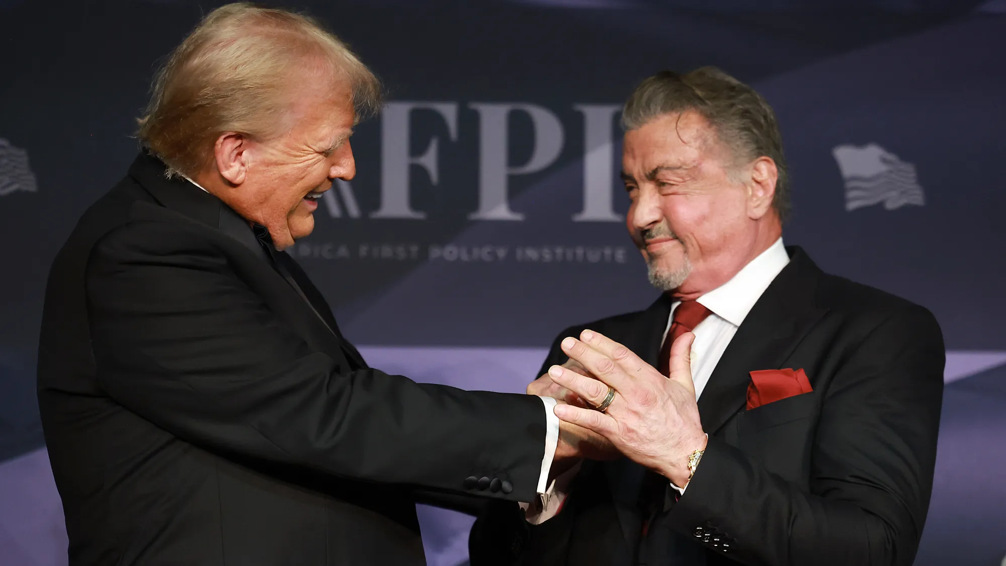 Sylvester Stallone Calls Donald Trump the ‘Second George Washington’ in Surprise Mar-a-Lago Appearance