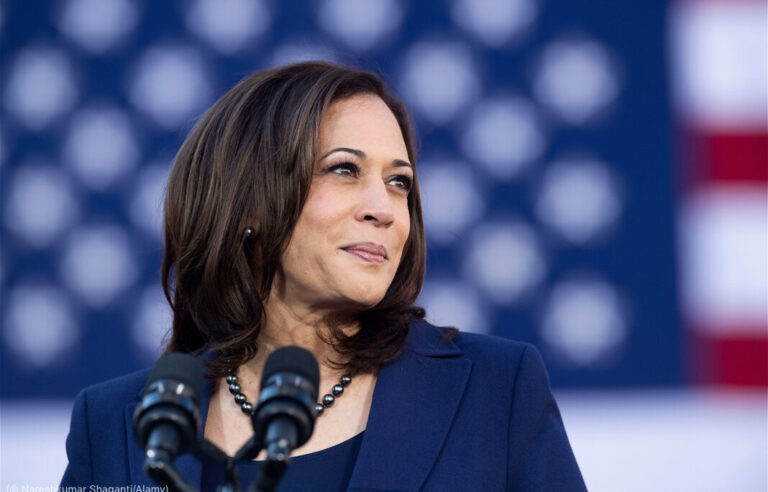 Washington DC, United States, democratic party vice presidential nominee Kamala Harris in election campaign in Washington DC