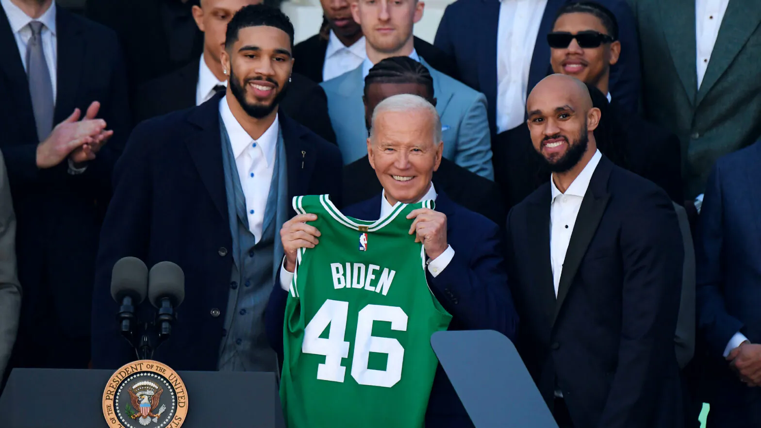 President Biden Hosts Boston Celtics: Forgets Team Name and Shares Secret Service Code