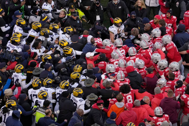 Post-Game Brawl Erupts After Michigan's Upset Victory Over Ohio State