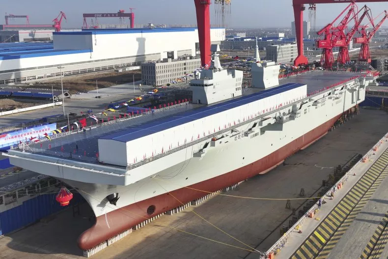 China Unveils the World's Largest Amphibious Warship in a Display of Military Power